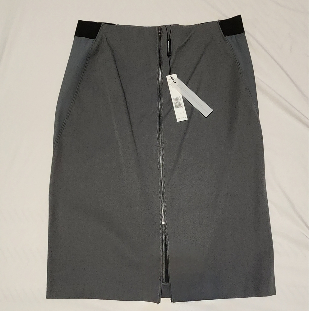 Elie Tahari (sz 10) Zandra pencil skirt gray NWT